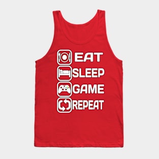 Eat Sleep Game Repeat Tank Top